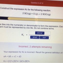 Construct the expression for kc for the following reaction