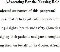 Advocating for the nursing role in program design and implementation