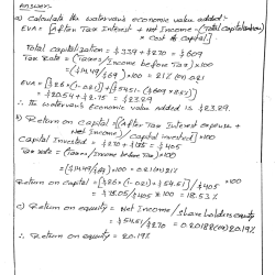 Here are simplified financial statements for watervan corporation